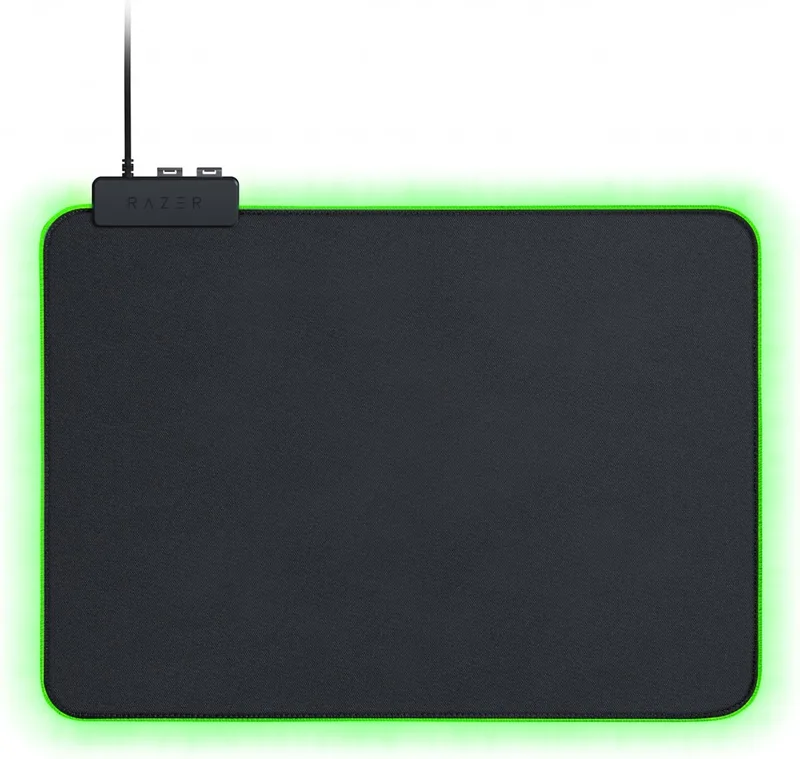 Goliathus Chroma - Zachte Gaming Muismat - Verlichting - Kabelklem de Razer, Noir – jaquette