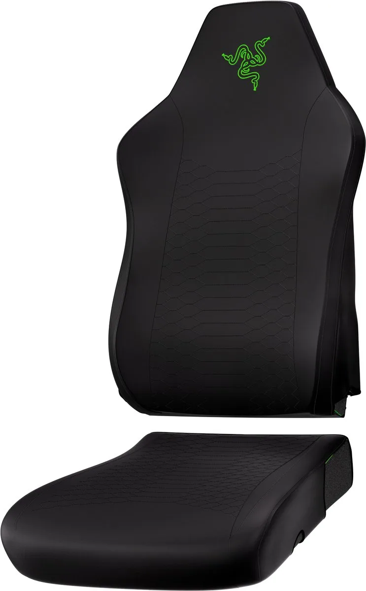 Hoezen voor Gaming Stoel - Voor Razer Iskur V2 X - Zwart/Groen by Razer, Black – cover