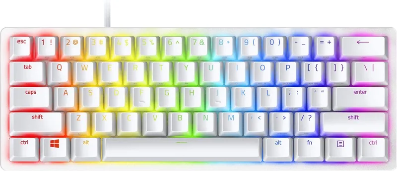Huntsman Mini - Gaming Toetsenbord - Clicky Purple Switch - RGB - 60% Layout - Qwerty by Razer, White – cover