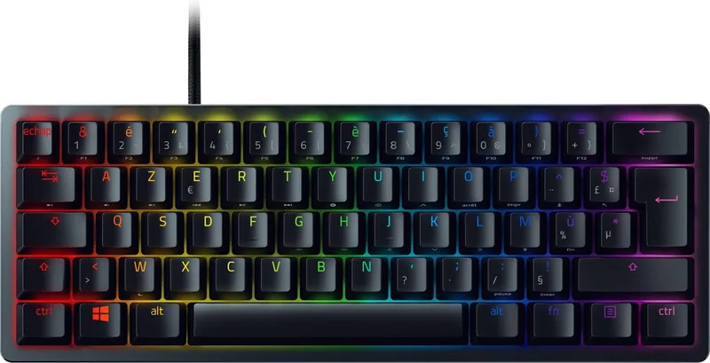 Huntsman Mini - Gaming Toetsenbord - Clicky Purple Switch - RGB - 60% Layout - Azerty by Razer, Black – cover