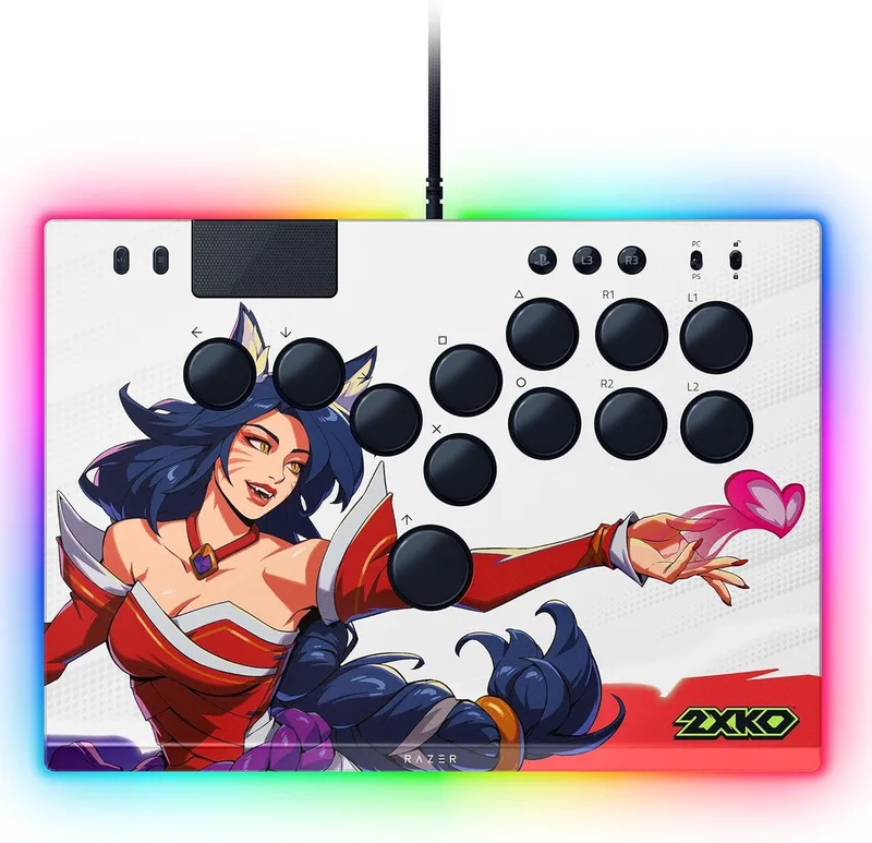 Kitsune All-button Optical Arcade Controller - 2XKO Edition by Razer, Black – cover