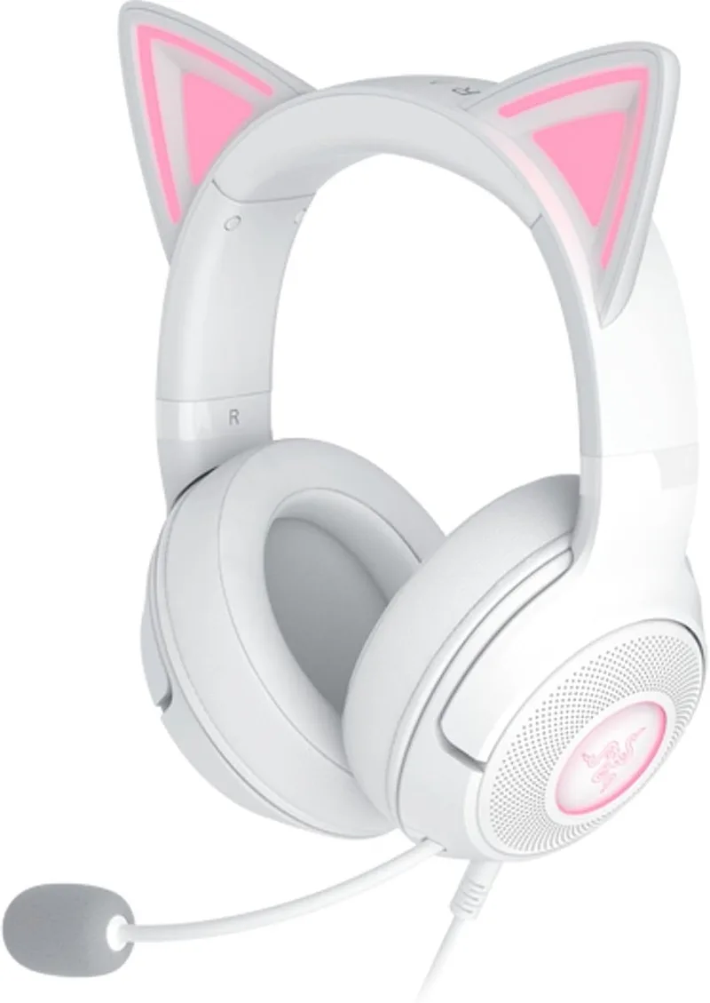 Kraken Kitty V2 - Gaming Headset - PC - 7.1 Surround - RGB by Razer, White – cover