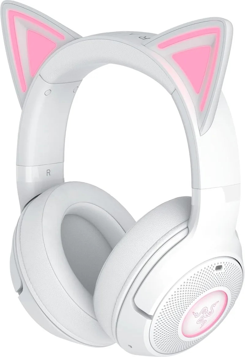 Kraken Kitty V2 - Gaming Headset - PC - Draadloos - 7.1 Surround - RGB by Razer, White – cover