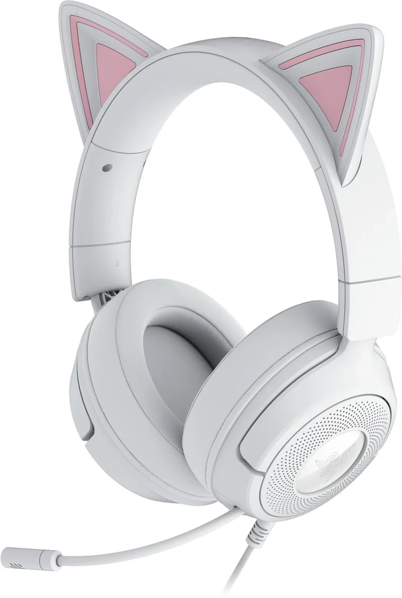 Kraken Kitty V3 X - Gaming Headset - 7.1 Surround - 3.5mm de Razer, Blanc – jaquette