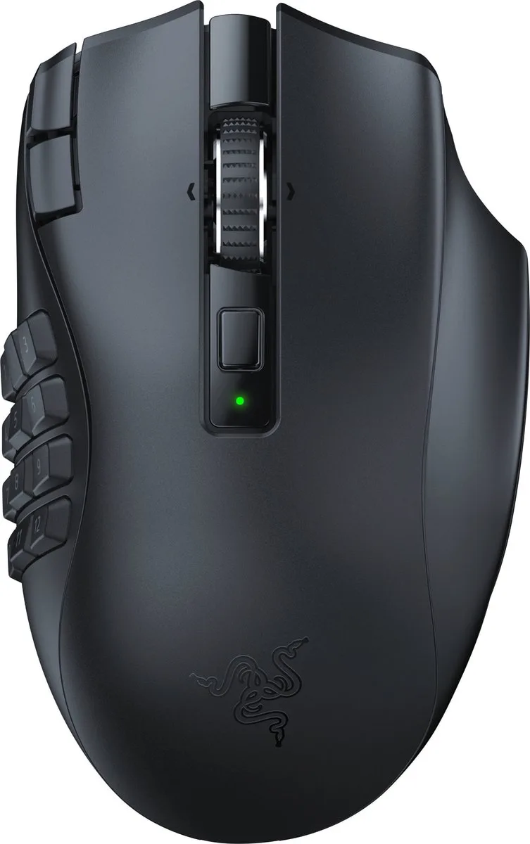 Naga V2 HyperSpeed - Draadloze MMO Gaming Muis - 19 Programeerbare Knoppen - 30.000DPI van Razer, Zwart – cover