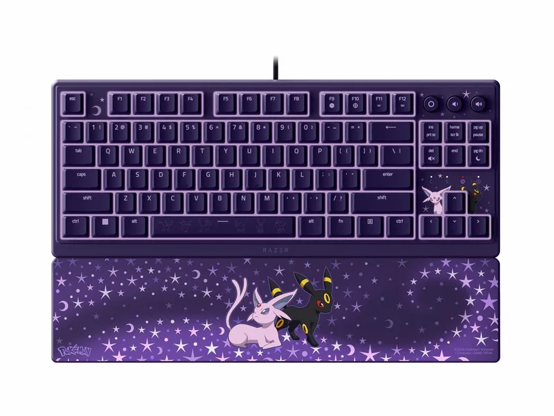 Ornata V3 - Gaming Toetsenbord - Tenkeyless - Pokémon Espeon/Umbreon - Chroma RGB de Razer, Multicolore, US – jaquette
