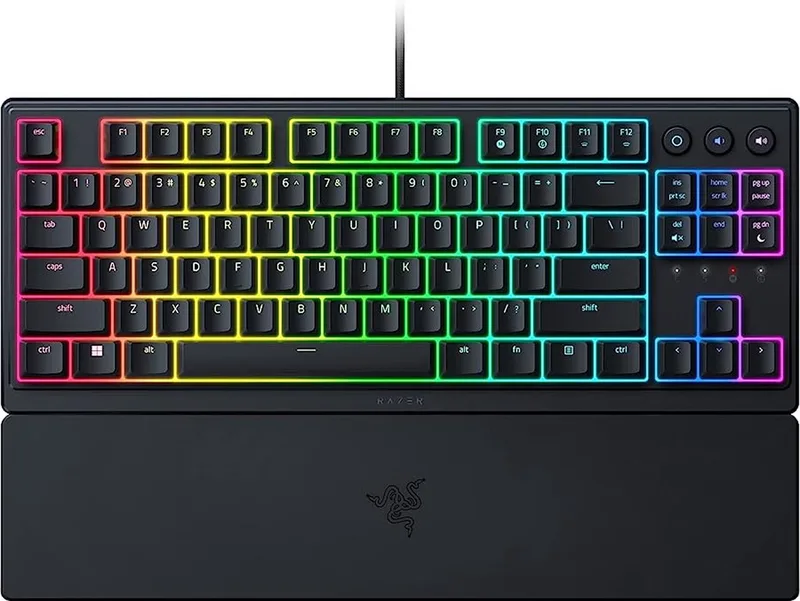 Ornata V3 Tenkeyless - Gaming Toetsenbord - Low Profile - Ergonomisch - RGB - TKL van Razer, Zwart, US – cover