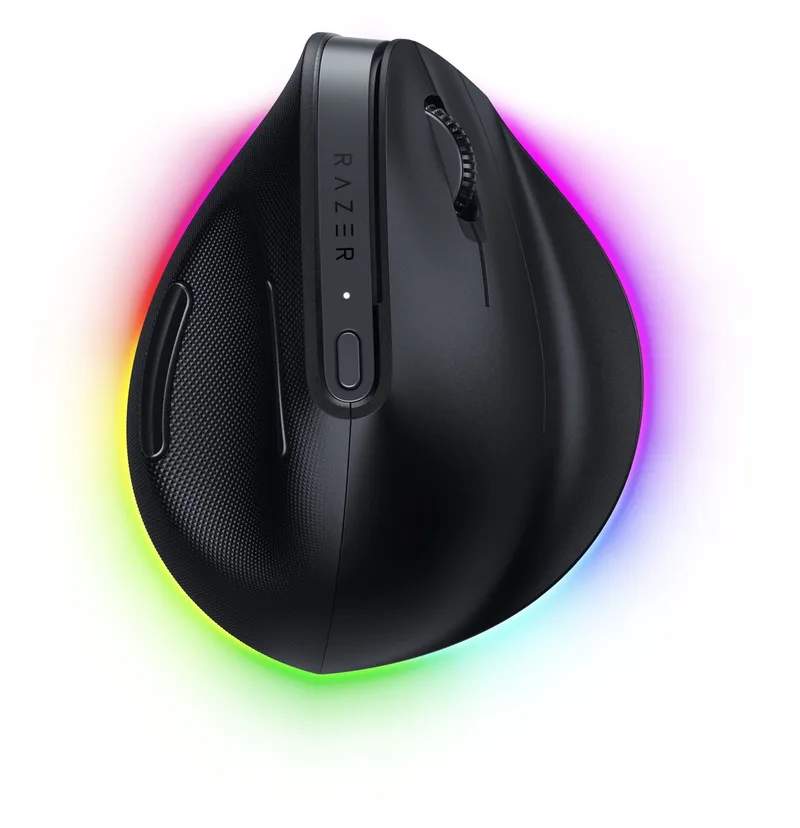 Pro Click V2 Vertical - Draadloze Verticale Gaming Muis - Ergonomisch - RGB - Rechtshandig - Zwart by Razer, White – cover