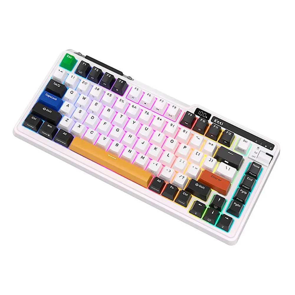 Kzzi K75 Pro Rgb Moment Switch Draadloos Mechanisch Toetsenbord van Royal Kludge, US – cover