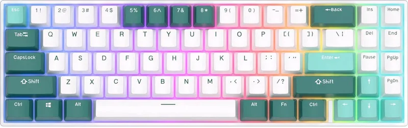 RK71 - Gaming Toetsenbord - Draadloos - Mechanisch - RGB - Keyboard - Gaming van Royal Kludge, Wit – cover