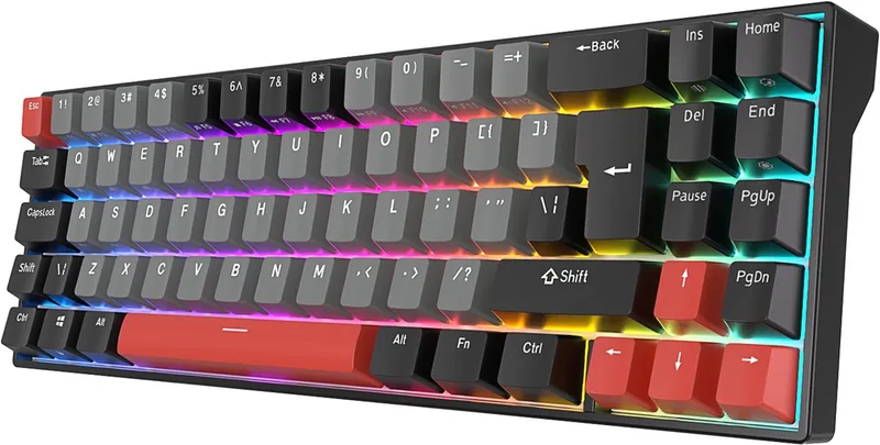 RK71 - Mechanisch Gaming Toetsenbord - Draadloos - RGB - Keyboard - Gaming van Royal Kludge, Zwart – cover