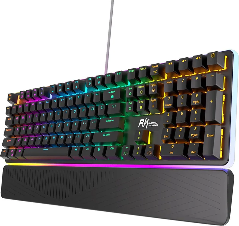 RK918 - Gaming Toetsenbord - Mechanisch Toetsenbord - RGB - Red Switches - Met Polssteun by Royal Kludge, Black – cover