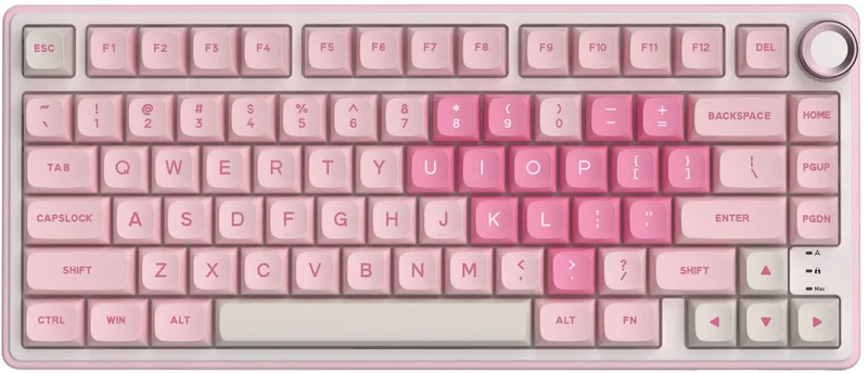 RKR75 - RGB Mechanisch Gaming Toetsenbord - Foam Touch - Hot Swappable Switch - Pink Melody - Cream Switches - Inclusief Stofkap by Royal Kludge, Pink – cover