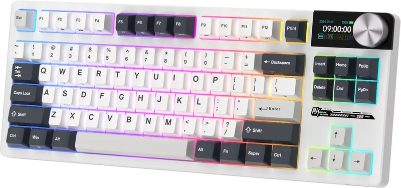 RKS85 - Draadloos Gaming Toetsenbord - Mechanisch - Keyboard - RGB - Met Display de Royal Kludge, Noir – jaquette