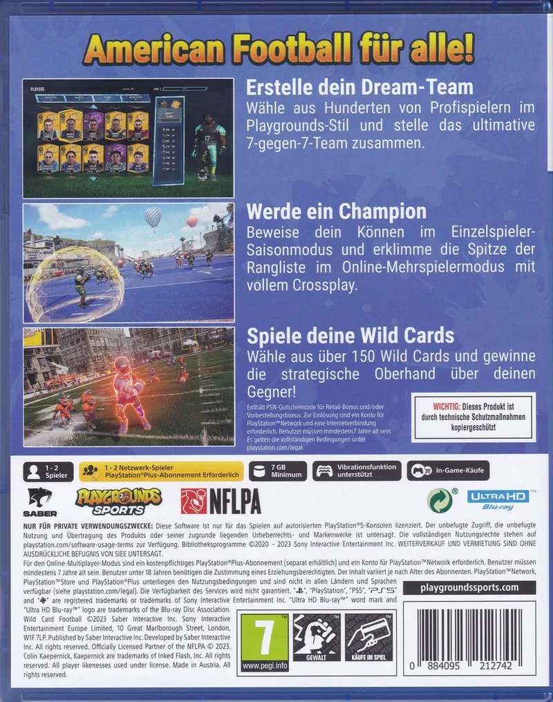 Wild Card Football - DE by Saber Interactive, PS5 – cover