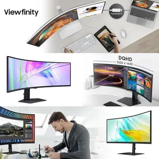 LS49C950UAU - Curved Ultrawide Monitor - USB-C 90w - RJ45 - 120hz - 49 inch van Samsung, Zwart – cover 1 van 2
