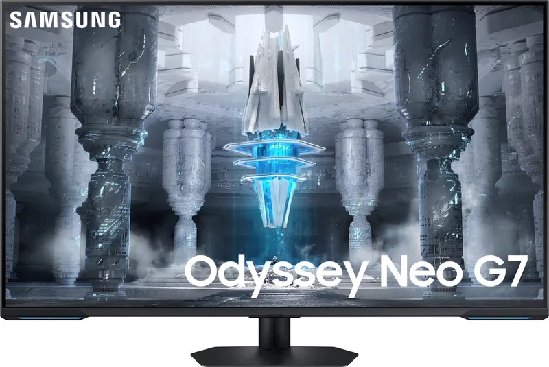 Odyssey Neo G7 LS43CG700NUXEN - 4K Mini LED Smart Monitor - 144Hz - 43 Inch de Samsung, Blanc – jaquette