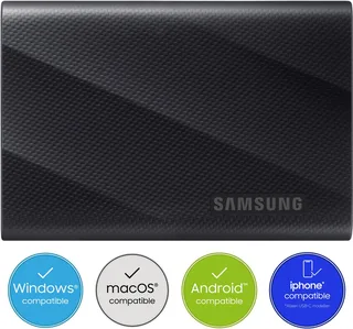 Portable T9 - Externe SSD - USB 3.2 Gen 2x2 USB-C - SSD by Samsung, Black, 1 TB – cover 1 of 2