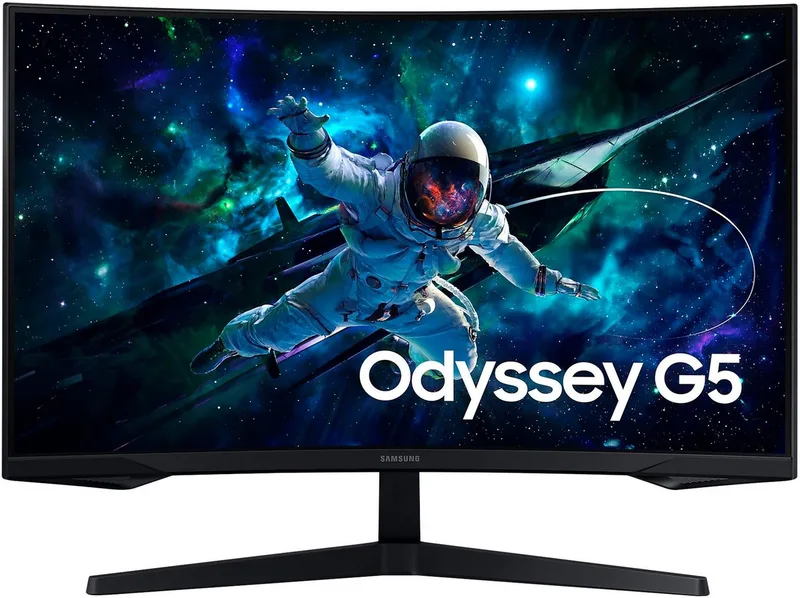 S27CG554EU Curved-Gaming-LED-Monitor (68 cm/27 ", 2560 x 1440 px, WQHD, 1 ms Reaktionszeit, 165 Hz, VA LED) by Samsung, Black – cover