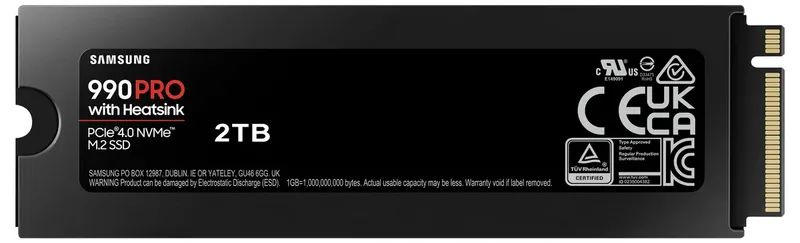 Samsung 990 Pro SSD - 2TB - Met heatsink - M.2 2280 - PCIe 4.0 by Samsung, Black – cover 2 of 2