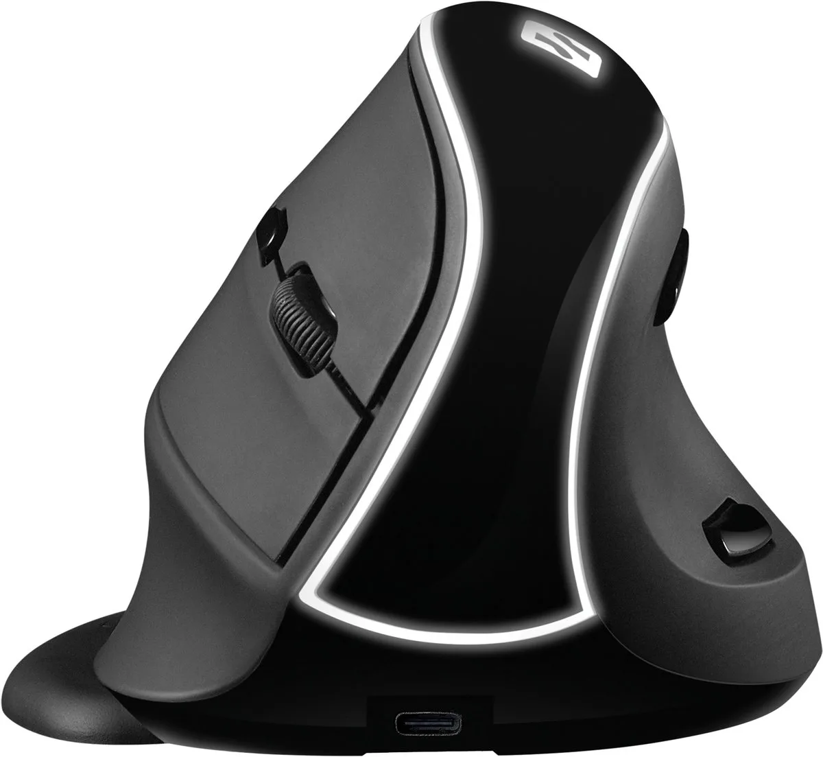 Pro 630-13 Ergonomische muis - Verticale muis – Rechts – Draadloos – 1600 DPI de Sandberg, Noir – jaquette