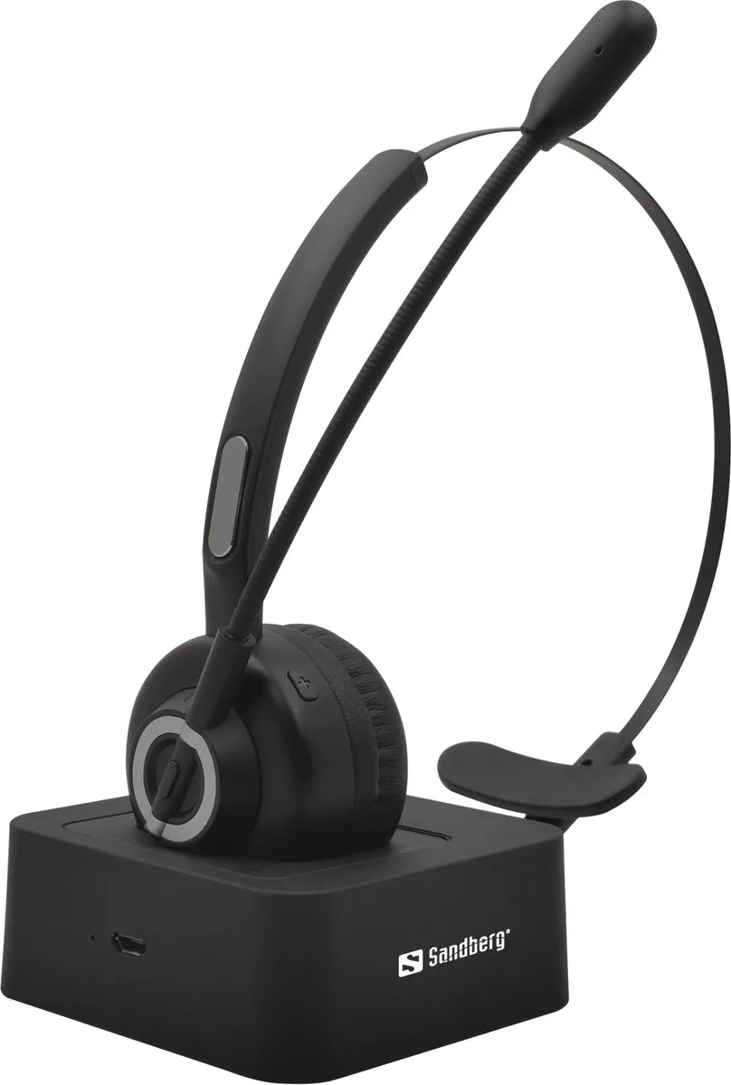 Sandberg -126-06 -Bluetooth- Office Headset Pro -Monauraal de Sandberg, Noir – jaquette