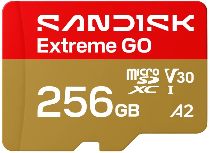 Extreme GO microSDXC-kaart UHS-I U3 Temperatuurbestendig van SanDisk, 256 GB – cover