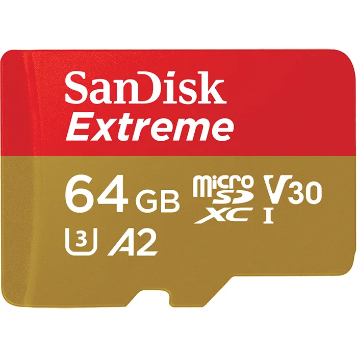 Extreme microSDXC V30 - Flashgeheugenkaart de SanDisk, 64 GB – jaquette