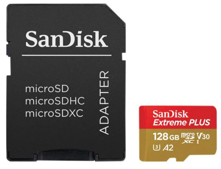 Extreme PLUS microSDXC V30 - Flashgeheugenkaart de SanDisk, 128 GB – jaquette