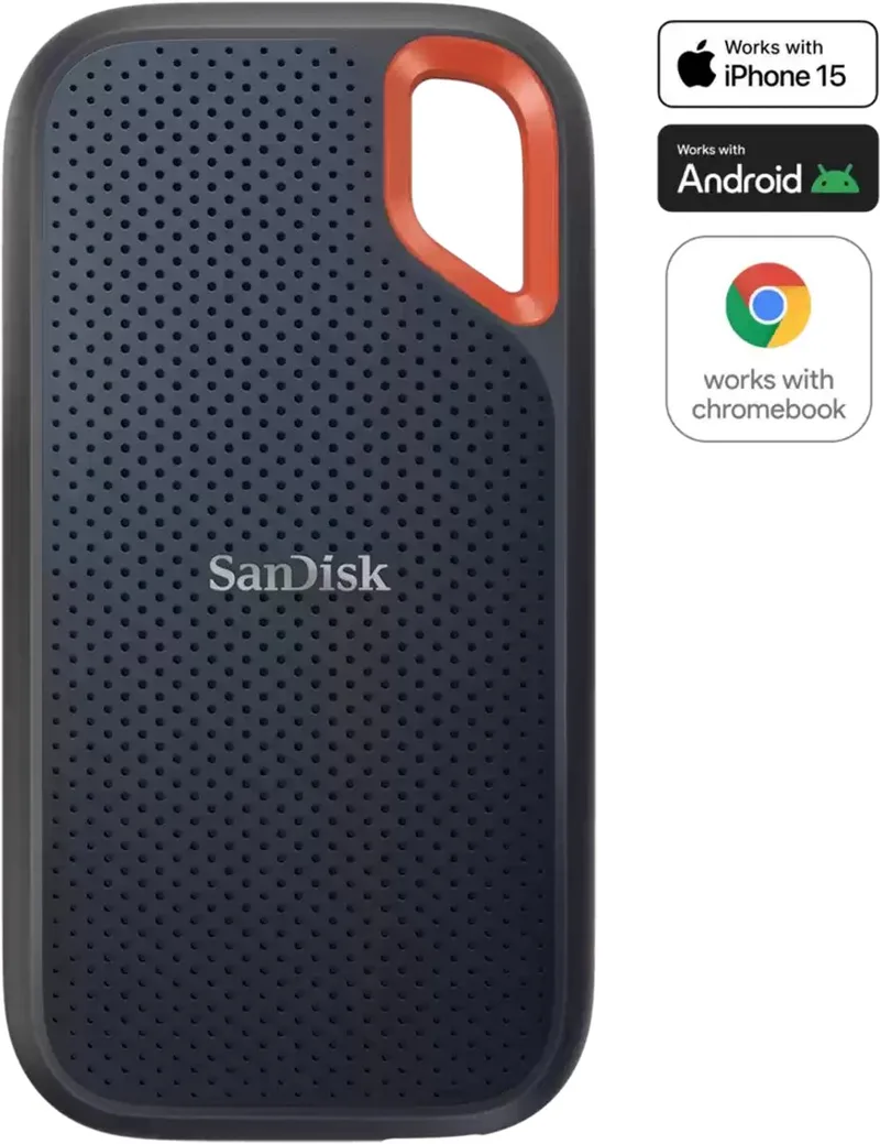 Extreme Portable SSD - Externe SSD - USB-C 3.2 van SanDisk, Zwart, 1 TB – cover