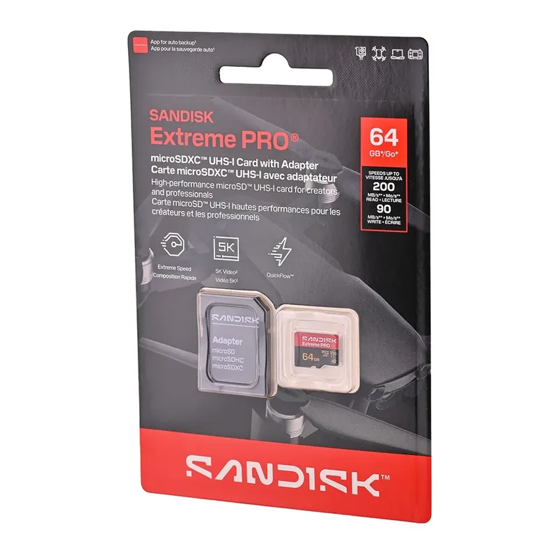 Extreme Pro microSD UHS-I - Flashgeheugenkaart van SanDisk, 64 GB – cover 5 van 5