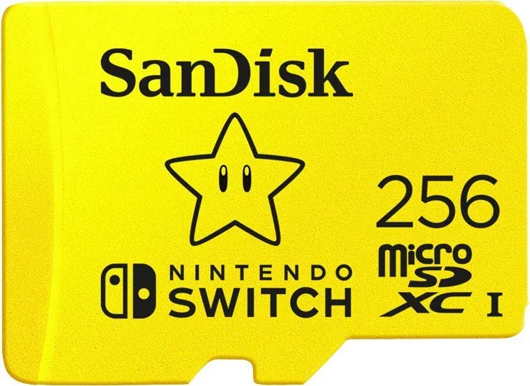 MicroSDXC Extreme Gaming 256GB 100MB / 90mb Nintendo licensed Micro SD-kaart Geel van SanDisk, Geel, 256 GB – cover