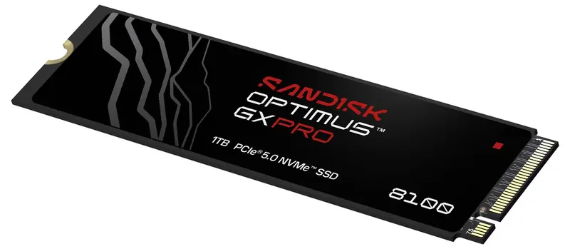 Optimus GX PRO 8100 - Interne SSD - PCIe 5.0 - NVMe M.2 - 1 TB från SanDisk, Svart – omslag 2 av 2