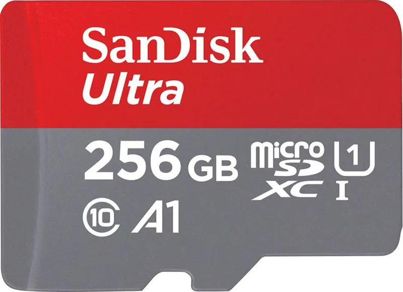Ultra microSDXC Speicherkarte Class 10) by SanDisk, Grey, Red, 256 GB – cover