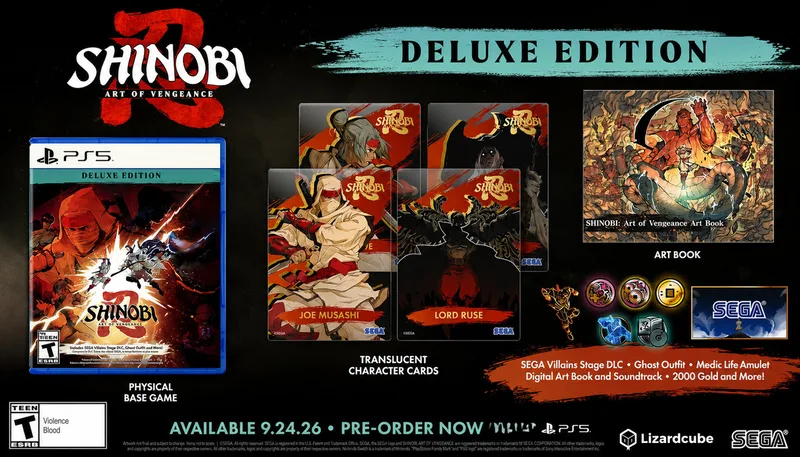 Shinobi Art of Vengeance Deluxe Edition by SEGA, PS5 – cover