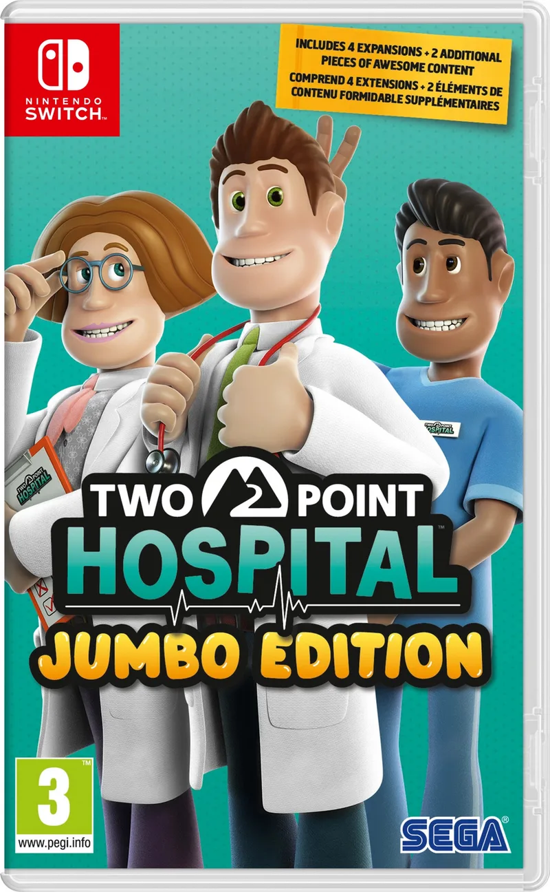 Two Point Hospital Jumbo Edition van Sega, Nintendo Switch – cover