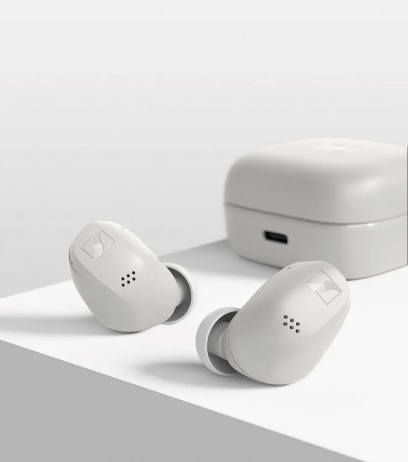 ACCENTUM True Wireless wireless Kopfhörer (Adaptive Noise Cancellation, Bluetooth) de Sennheiser, Blanc – jaquette
