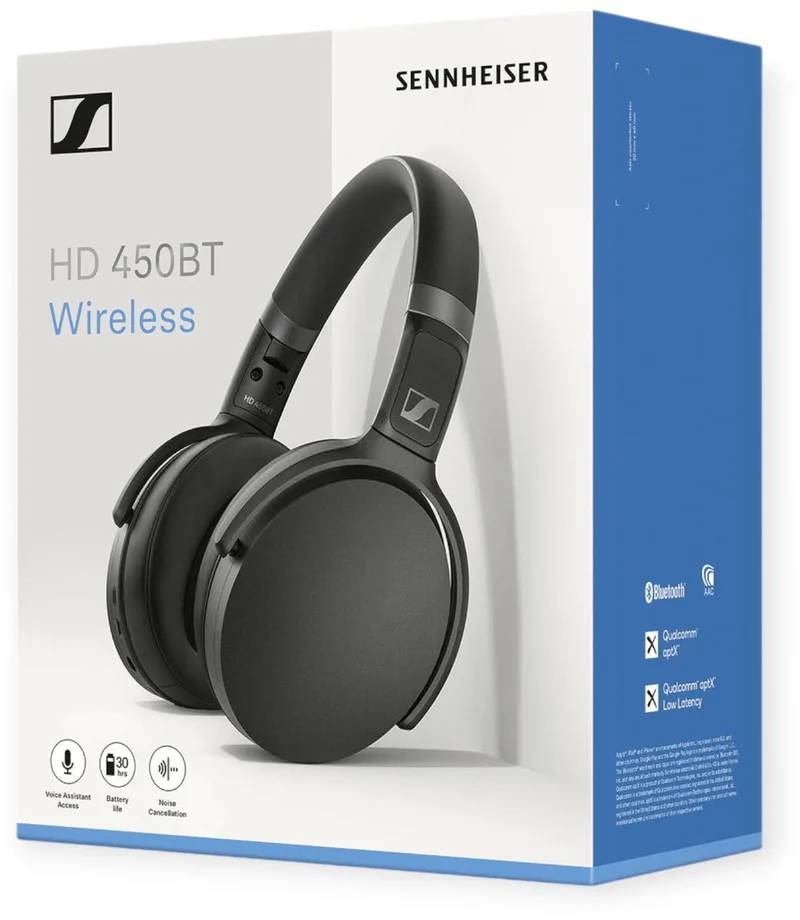 HD 450BT - Draadloze Koptelefoon met Noise Cancelling by Sennheiser, Black – cover