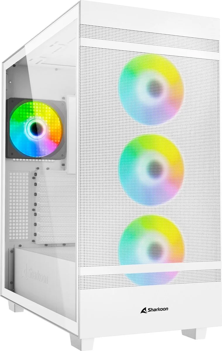 ATX Semi-tower Box Sharkoon Rebel C50 RGB ATX White van Sharkoon, Wit – cover