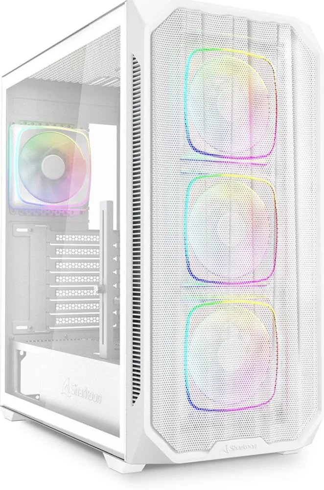 Behuizing AK5M RGB ATX 1xMetall weiß de Sharkoon – jaquette
