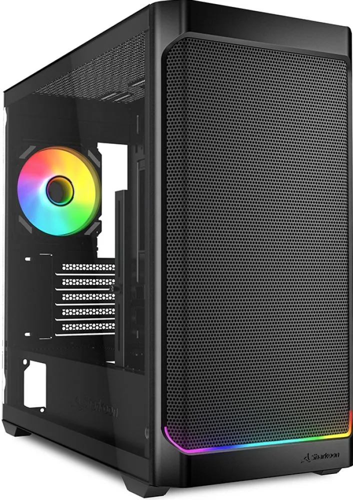 Behuizing MK4W RGB Micro-ATX 1xGlas zwart de Sharkoon – jaquette