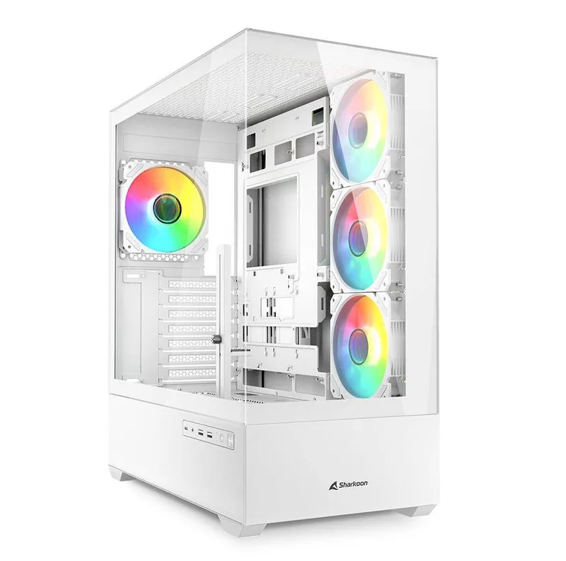 Gehäuse AK6 RGB ATX 1xGlas weiß by Sharkoon – cover