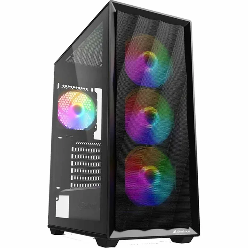 Gehäuse VK4 Rainbow ATX 1xGlas schwarz by Sharkoon – cover