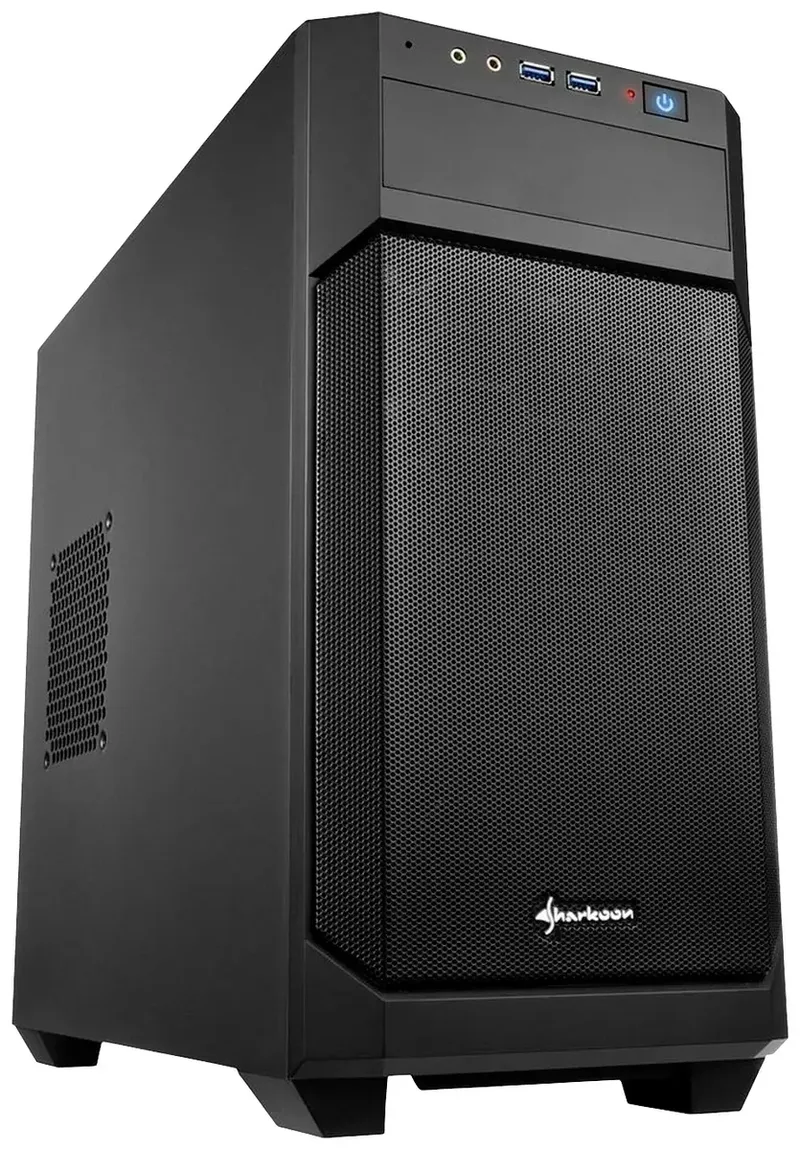 Micro ATX Midtower Case Sharkoon V1000 Black fra Sharkoon, Sort – cover 2 af 2