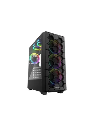 RGB Hex - mid tower - ATX - Case - Tower från Sharkoon, Svart – omslag 1 av 2
