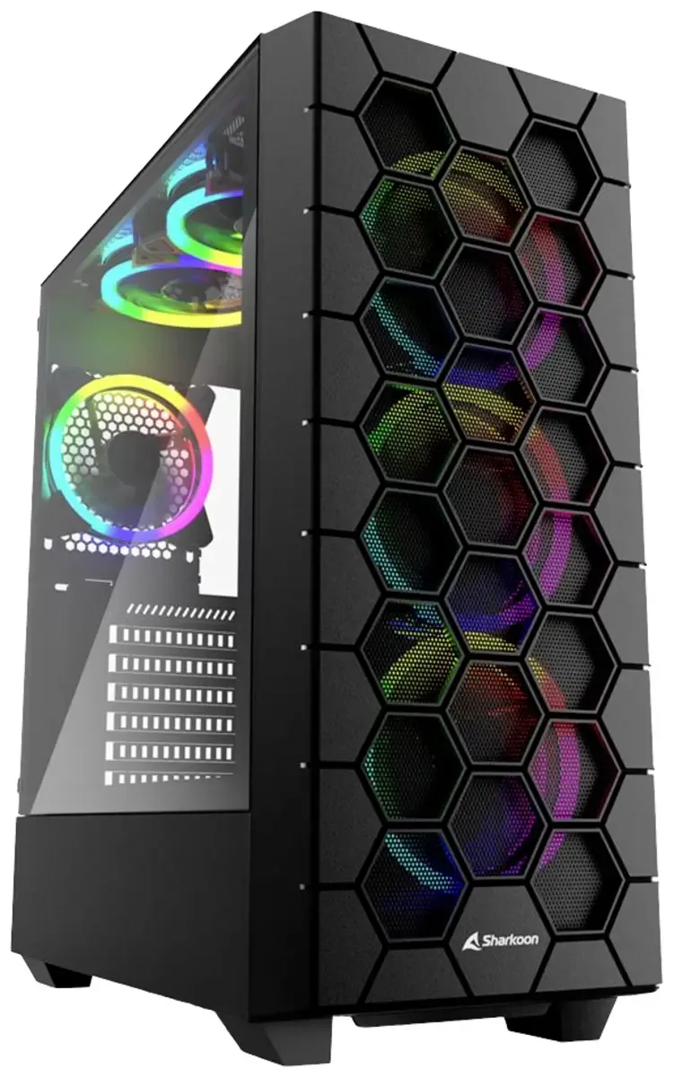 RGB Hex - mid tower - ATX - Case - Tower från Sharkoon, Svart – omslag 2 av 2