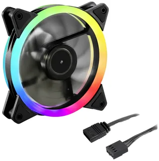 SHARK Blades PWM RGB: 0 - Case ventilator - 120mm de Sharkoon, Noir – jaquette 2 sur 2