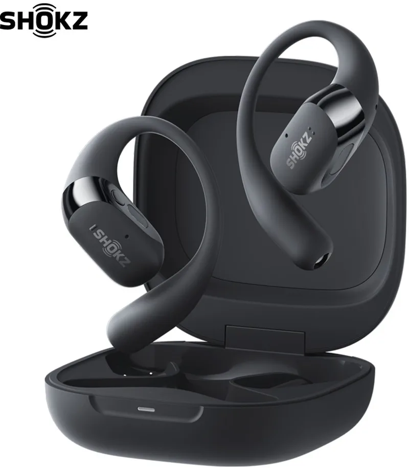 OpenFit 2+ Open-ear Sporthoofdtelefoon - Draadloze Bluetooth - Oordopjes - NFC van Shokz, Zwart – cover