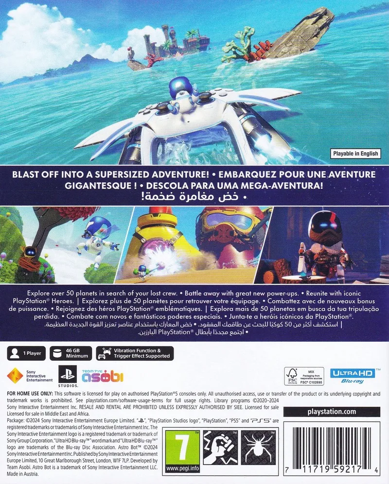 Astro BOT - EN/FR/PT/AR van Sony Interactive Entertainment, PS5 – cover