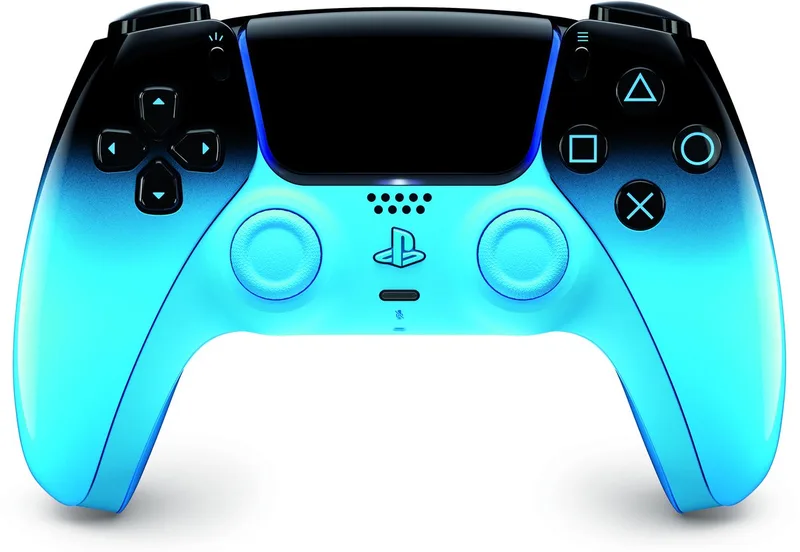 DualSense New Edition - Draadloze gamecontroller - Bluetooth en USB-C - Bewegingssensoren en vibratie - Compatibel met PS5 en PC de Sony Interactive Entertainment, Rhythm Blue – jaquette
